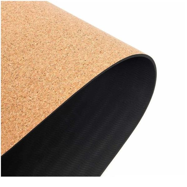 

183x61cm non-slip tpe soft cork yoga mats fitness natural pilates gymnastics sport mat yoga exercise pads mas sto jllqjr