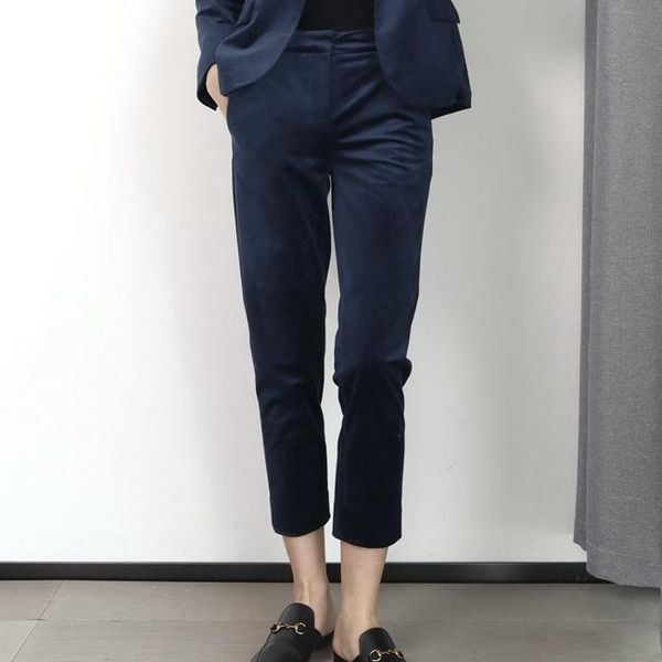 

2021 autumn and winter new casual pants, Black;white