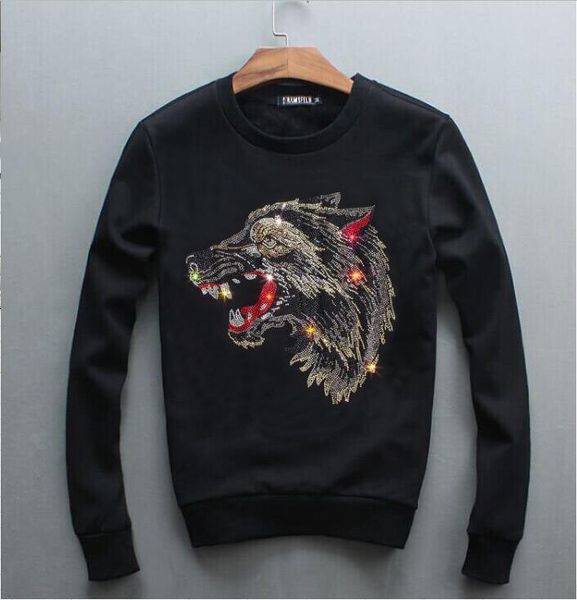 

casual male winter diamond design 2020 man fashion hoodies o-neck sweater clothes 3hzh, Black