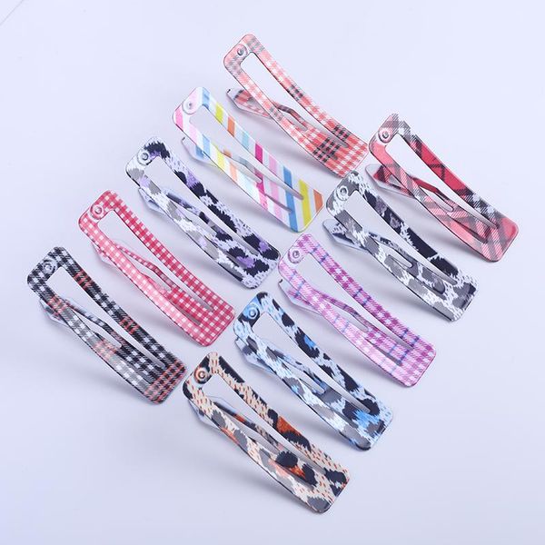 

2pcs hair clips leopard print fashion hair accessories for girls women multicolor barrette plaid snap clips hair pins girls 7cm bbywwk, Black;brown