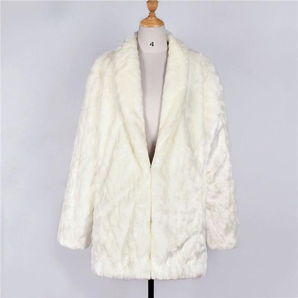 

fashionable faux fur coat women's fur coat women's warm long sleeve dropshipping, Black