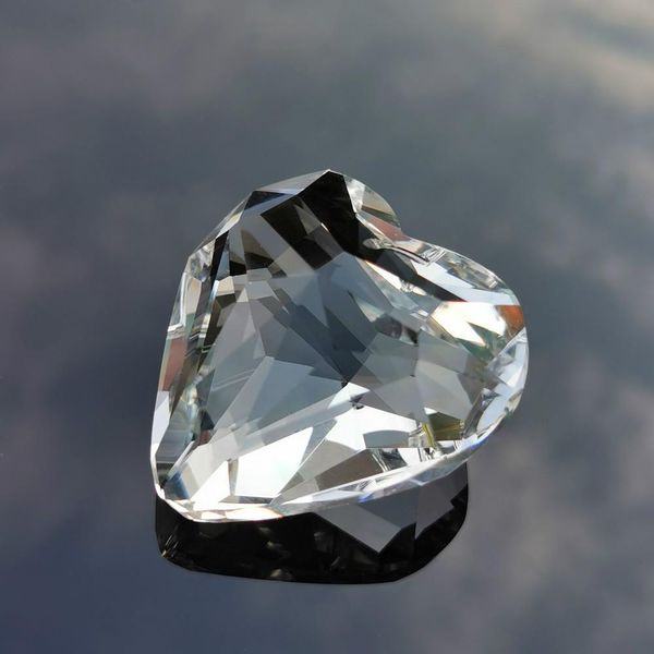 

3d heart shape crystal pendant glass clear chandelier crystals suncatcher crystal prisms hanging diy wedding home decor 45mm h jllwgb