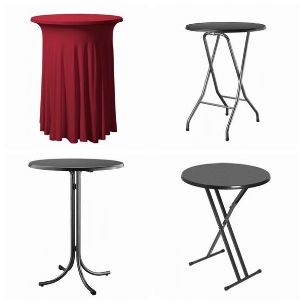 

table cloth ruffled lycra spandex cocktail cover wedding festival event decoration