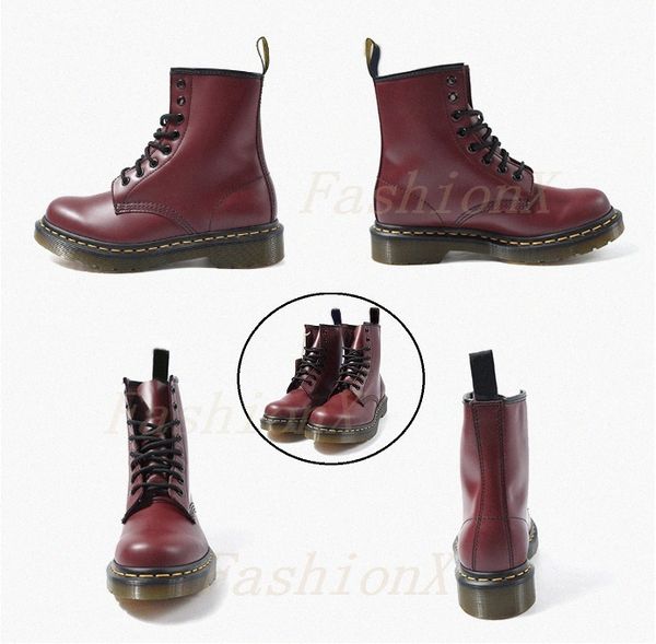 

classic 1460 man boot ankle crystal sole martin mens women womens fur snow martins 3/8-hole boots doc cushion soles shoes 36-46 2020d#, Black