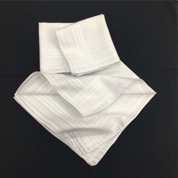 

12 pieces pack 100% reusable cotton napkin white men handkerchief sp02