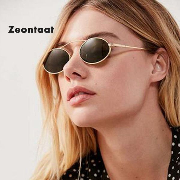 

1zeontaat small oval sunglasses women brand designer vintage retro skinny metal frame tiny sun glasses shades gafas de sol, White;black