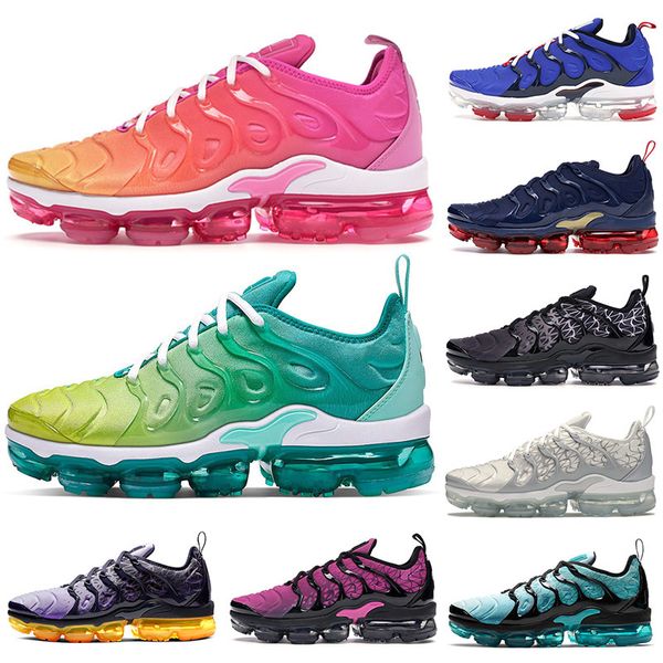 

black electric green tn plus basketball shoes triple black metallic gold noble red white pink sea women running shoes usa sneakers trainers, White;red