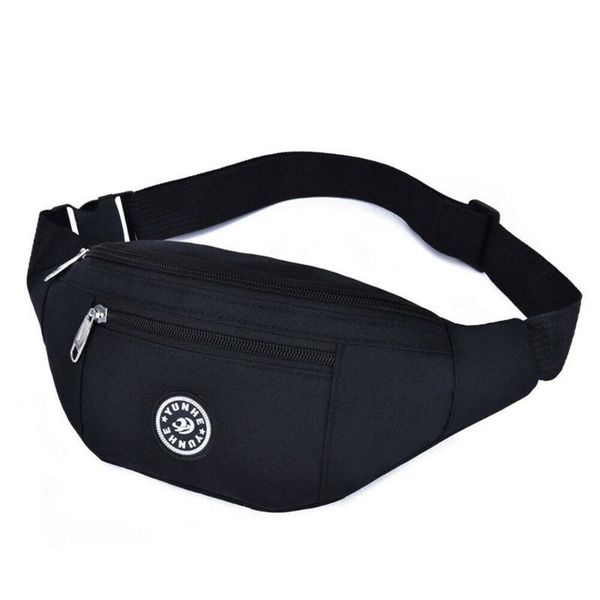 

new fashion men women waist bum bag fanny pack belt money pouch wallet zip travel hiking bag black blue red gray