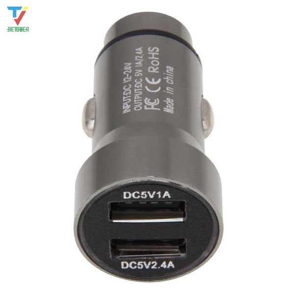 

30pcs/lot 5v 2.4a dual usb car charger with led light phone car-charger for samsung s10 plus xiaomi iphone 11 xs x 8 7 6 tablet