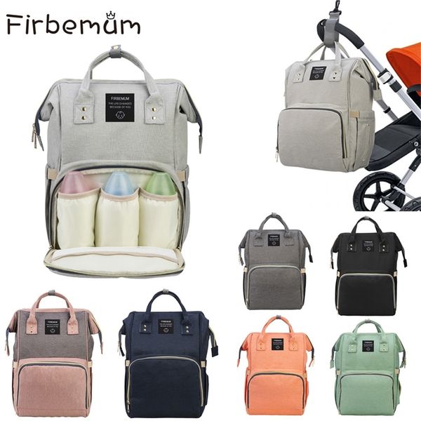 

fashion baby diaper bags large capacity nappy bag waterproof mummy bags maternity travel backpack nursing handbag for mom lj200827
