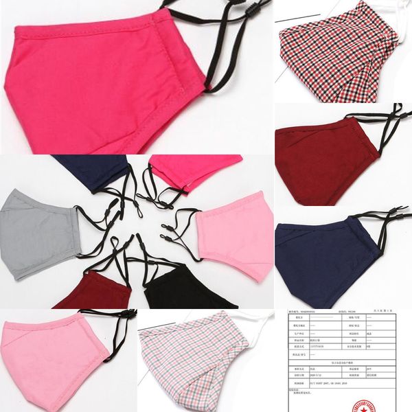 

factory solid color masks dust proof washable reusable recycling simple fashion decent cotton face mask by dhl 5 pawvf