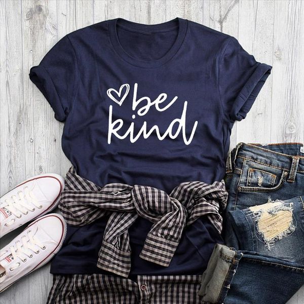

be kind heart printed t shirt scripture women christian jesus tshirt casual 90s graphic motivational kindness tee drop ship, White