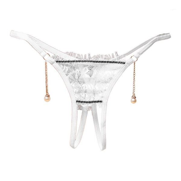 

women crotchless lingerie eyelash floral lace low-rise g-string pearl drop thong q6pb1, Black;pink