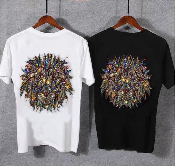 

100% men's short-sleeve cotton t-shirt cool casual summer male tshirt size 5xl 2fes, White;black