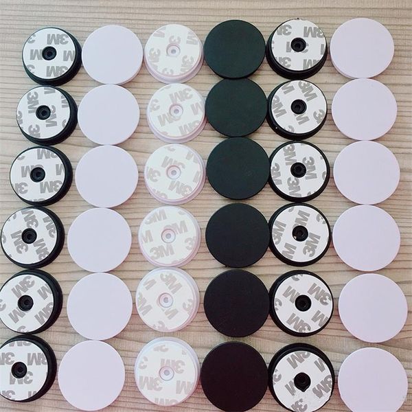 

factory price quality blank black and white phone stand and grip your own phone holder for tablets for iphone universal with opp package