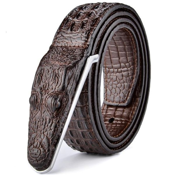 

belts luxury leather designer belt men high mens quality ceinture homme cinto masculino luxo crocodile cinturones hombre, Black;brown