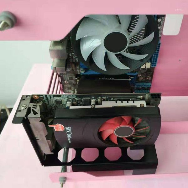 

diy metal graphics card bracket riser fixed vertical case pci-e 16x x16 internal brackets holder stent stand e65a1