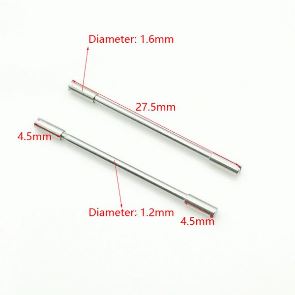 

2 pcs 27.5mm length 1.5mm head diameter 1.2 middle diameter steel screws link for royal oak offshre 28mm watch band strap