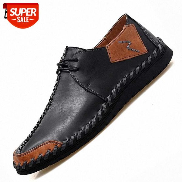 

2020 man casual shoes men genuine leather handmade business moccasins loafers comfy male driving boat sneaker big size 38-47 #5h0e
