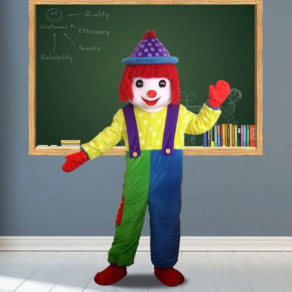 

mascot costumes clown mascot costume fancy dress up outfits size for halloween party event, Red;yellow
