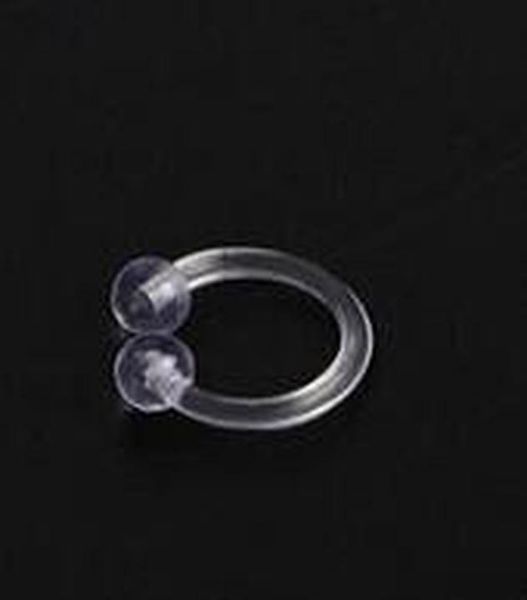 

2 шт. лот четким акриловым мячом панк-бар кольцо для губ силиконовая бровей пирсинг промышленные пирсинги лабрит piercing tragus piercing h, Silver