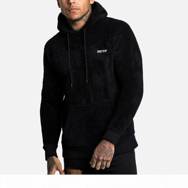 

men hoodies pullover jacket fleece cashmere coat long sleeve coat men clothes hoodie winter jacket parka, Black