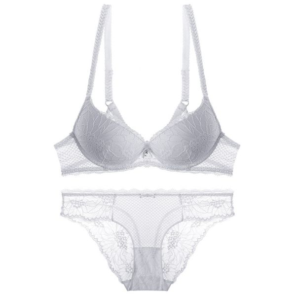 

new small chest gathered bra set thickened mold cup lace lingerie wholesale 1826 c1211, Black;white