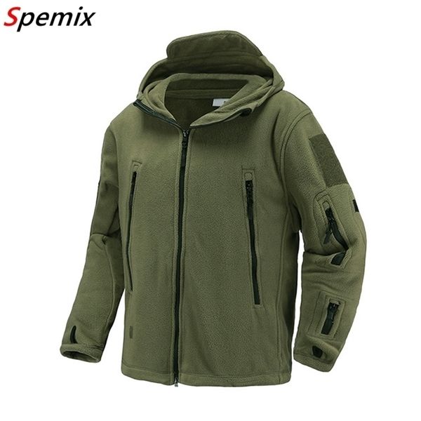 

us uk military fleece tactical jacket men thermal warm hooded coat outdoors pro military softshell hike outerwear army jackets 201124, Black;brown