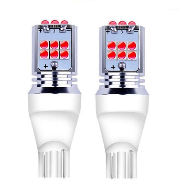 

2pcs t15 w16w wy16w super bright 1800lm led auto brake bulb reverse light car turn signal rear fog lamp daytime running lights1