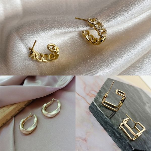 

c9we individual character contracted artificial pearl fringe earrings eardrop paragraph earring korea atmosphere long of fashionable, Golden