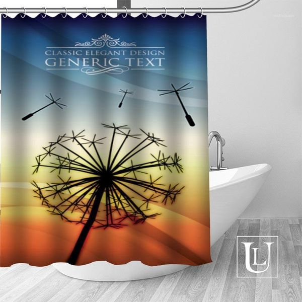 

shower curtains custom dandelion curtain polyester fabric bathroom hooks mildew resistant decor1