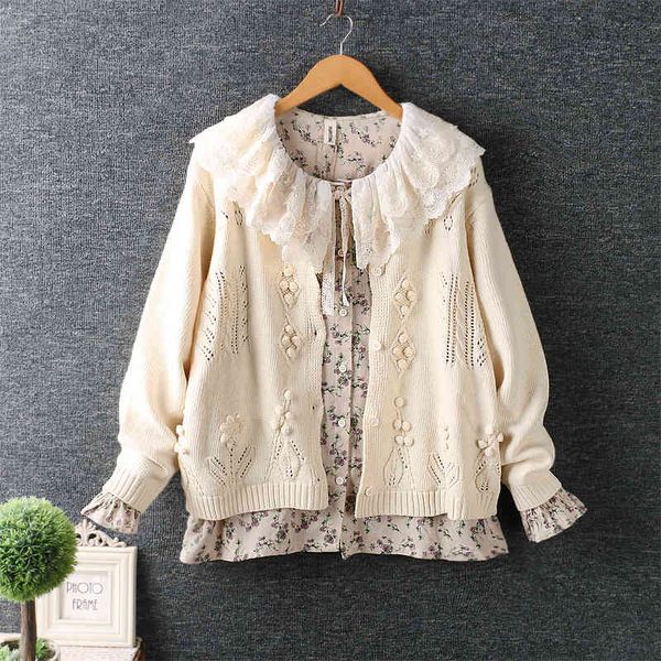 

women's sweaters autumn women's sweet small fresh round neck solid knitted cardigan long sleeve sweater female daily wear ht16009, White;black