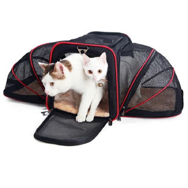 

expandable cat carrier pet carrier for puppy cats soft sided crate airline approved kennel car travel bag multifunction wlyang