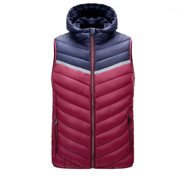 

2020 new fashion ultralight men duck down casual hoodie men's zipper autumn winter vest windbreaker feather quality jacket mens1, Black