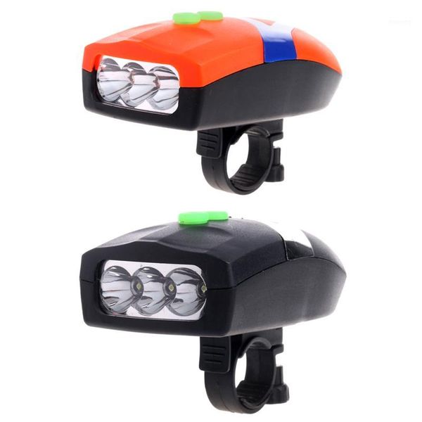 

bike lights 3led bicycle white front head light electronic bell horn hooter siren headlight cycling led lantern1