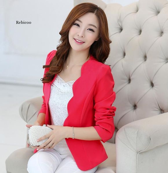 

spring women blazers jackets small chiffon suit jacket, White;black