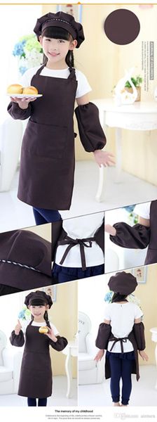 

painting pocket craft cooking baking art kitchen dining bib children kids aprons 10 colors dhl fedex