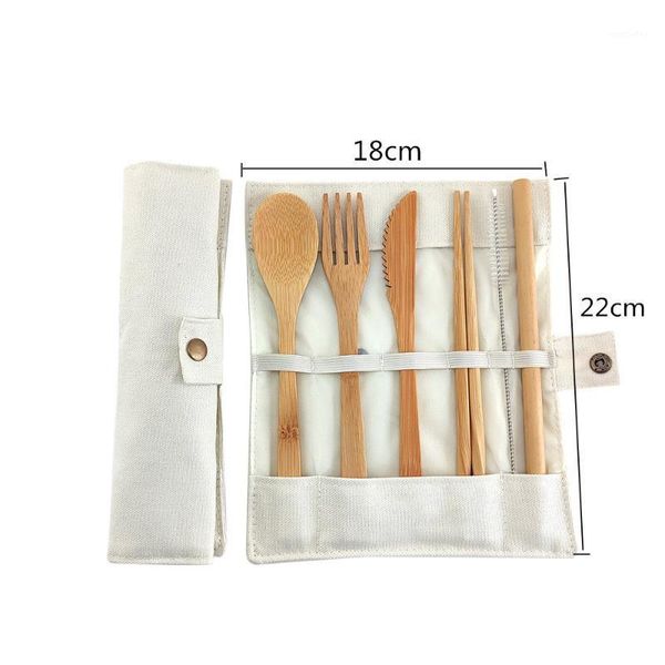 

flatware sets 50set bamboo cutlery set travel eco friendly knife fork spoon straw wooden camping1