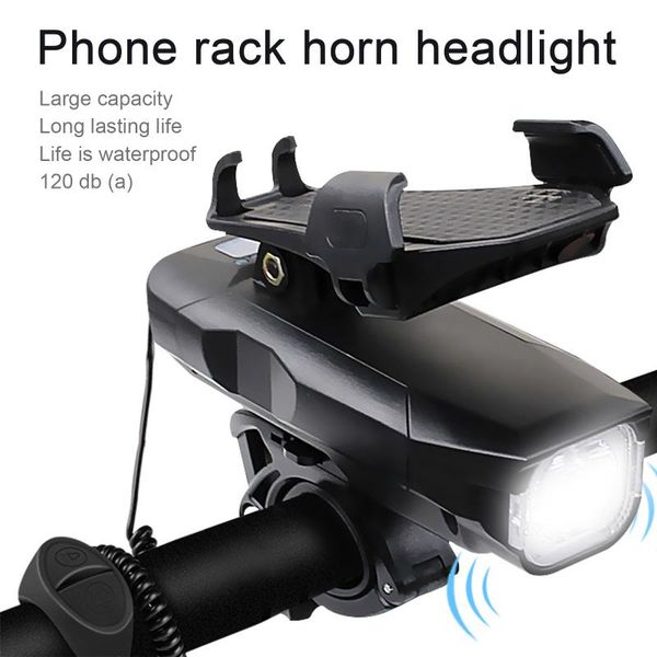 

bicycle light bicycle mobile phone holder bike light with horn mobile phone charger front for mountain bikes