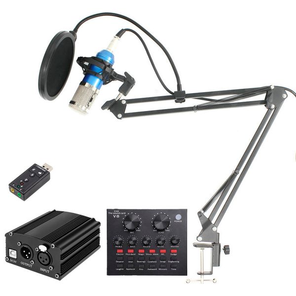 

bm800 mikrofon condenser sound recording bm 800 studio microphone kit with shock mount for computer radio braodcasting