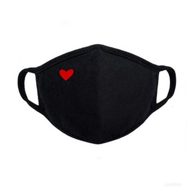 

factory black mask red cotton face love heart fashion breathable masks washable reusable dustproof mask yya374 100