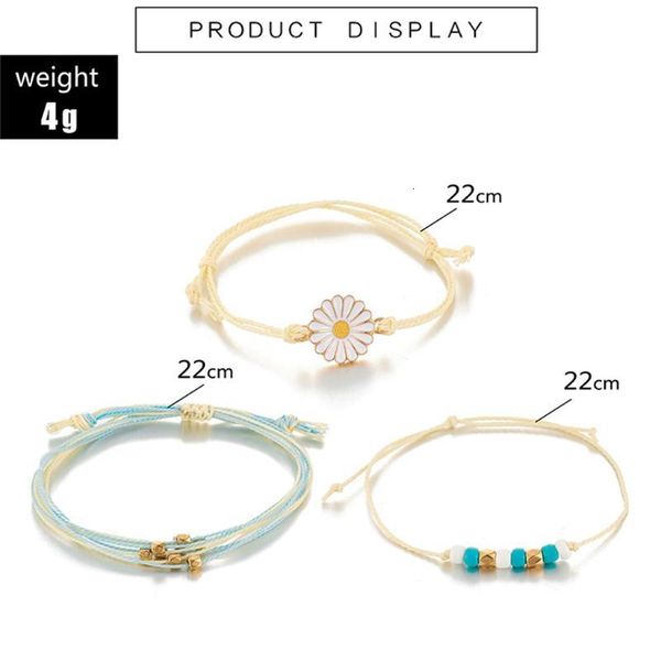 

bohemian jewelry pendant vintage women's bracelet weave chrysanthemum hand rope fjsl