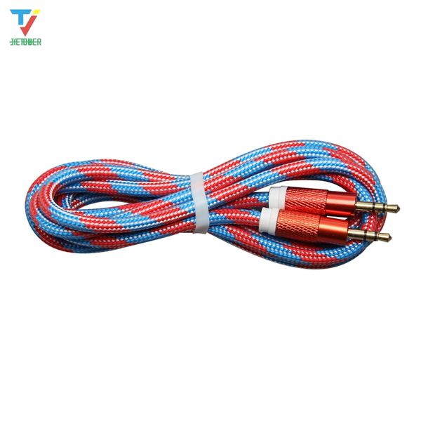 

1.5m dragon pattern style aux audio cable cord male/male kabel gold plug car aux cord for iphone samsung xiaomi wholesale 100pcs