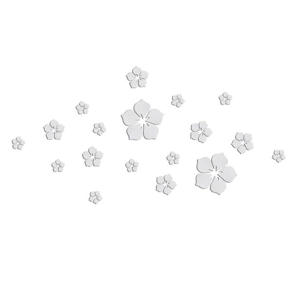 

wall stickers 1 set acrylic sticker flower modern mirror for home