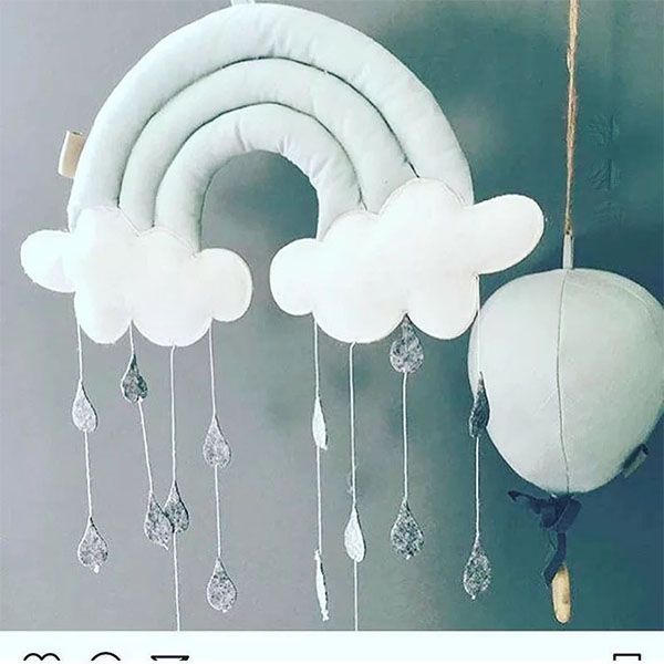 

new product decoration cloud scandinavian style cloud raindrop garland baby room wall decorations kids room decor nordic decoration style