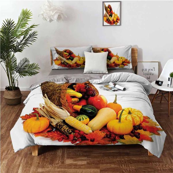 

thanksgiving pgraph with butternut squash pumpkin corn cornucopiabedding 3-piece set