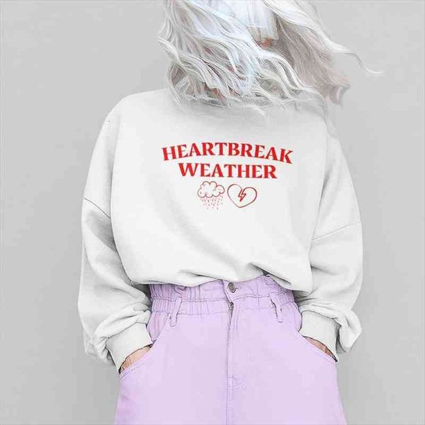 

heartbreak weather harajuku kawaii clothing aesthetic woman sweatshirt tee merch graphic pullovers girls clothes, Black
