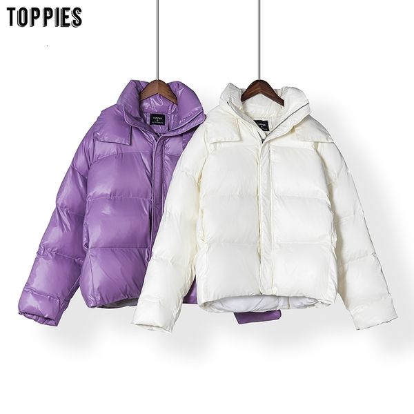 

winter parkas womens puffer jacket hooded coat harajuku bubble coats korean fashion outwear 201029, Black