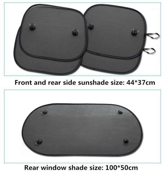 

5pcs auto rear shade cover mesh visor 3d pcatalyst mesh sun visor black auto sunshade shield screen interior uv protection1