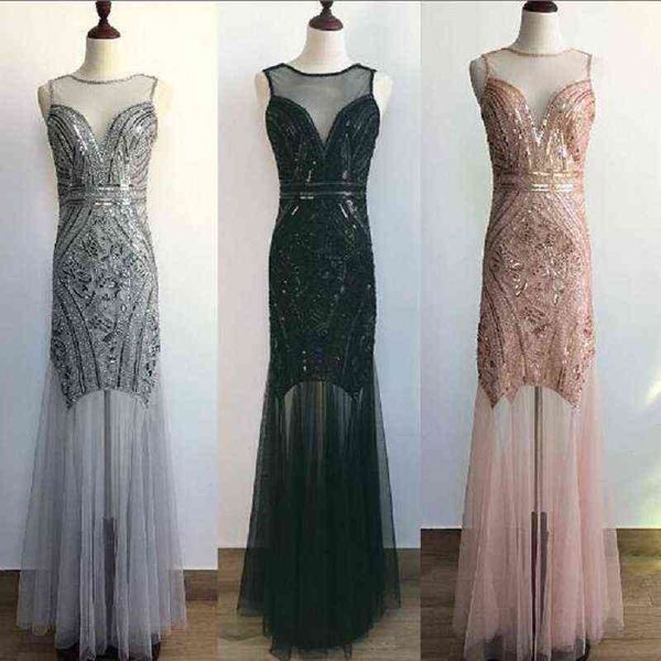 

women's clothing casual dresses banquet evening fishtail long fashion dresses host slim dr, Black;gray